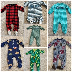 Zipper fleece footie pajamas 9 months
